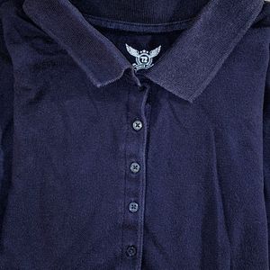 Faded Glory Button Up Tee